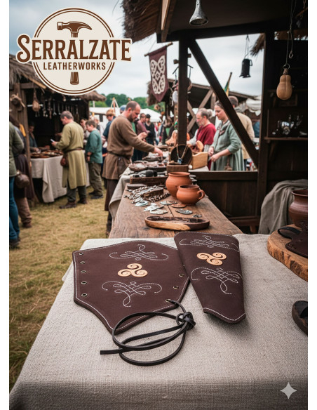 Bracelets de gardien en cuir suédé...