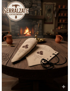 Bracelets de gardien en cuir suédé marron clair, modèle...