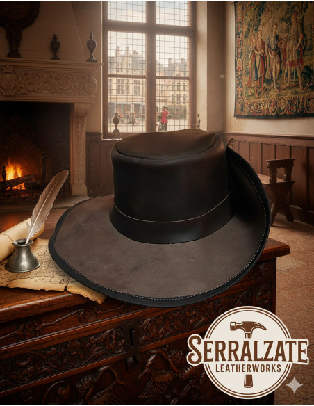 Chapeau médiéval en cuir modèle...