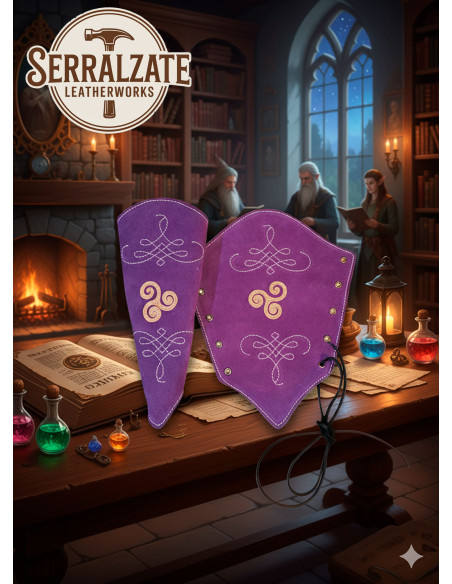 Bracelets de gardien en cuir suédé...