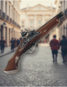 Pistolet à silex Brescia XVIIe siècle 32 cm.