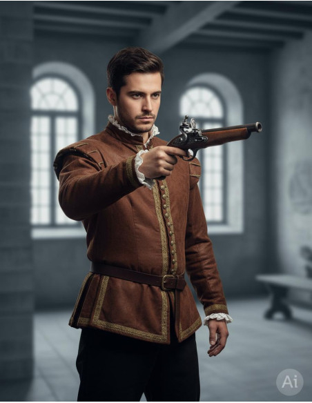 Pistolet à silex Brescia XVIIe siècle...