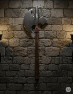 Hache médiévale décorative, moyenne (50x17 cm). 2