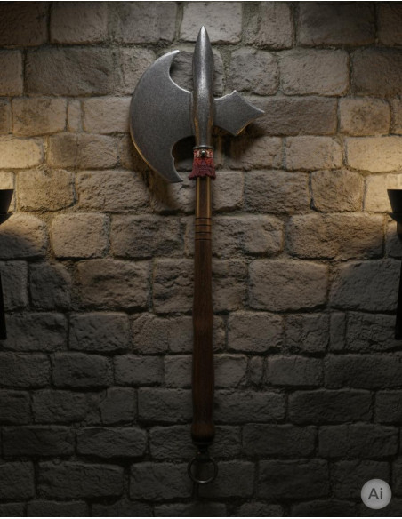 Hache médiévale décorative, moyenne...