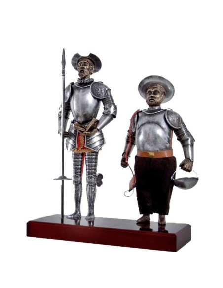 Figure Don Quichotte et Sancho Panza, 42 cm.