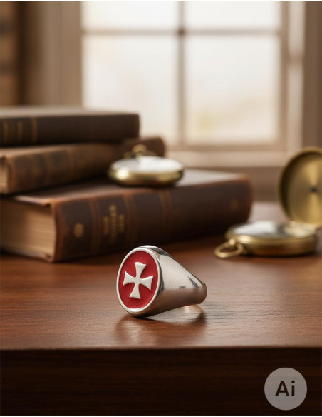 Bague femme Croix Templière