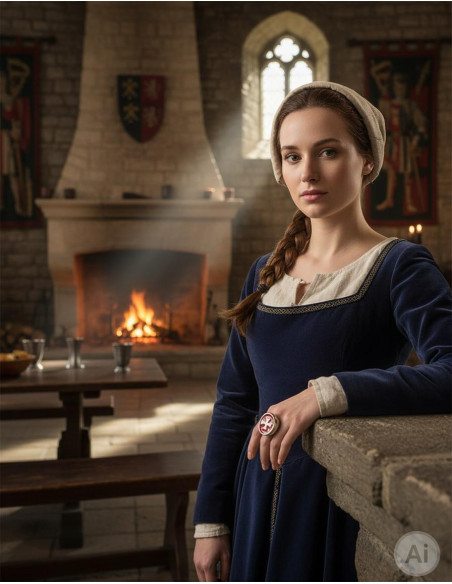 Bague femme Croix Templière