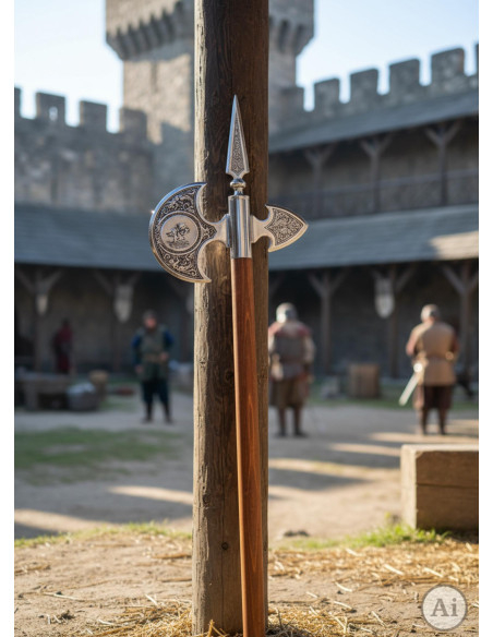 Hache médiévale, 60 cm.