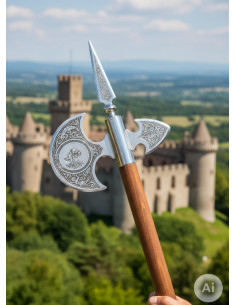 Hache médiévale, 60 cm.