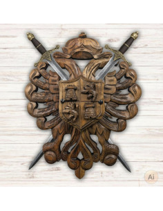 Panoplie pour épées (46x36 cms.) 2