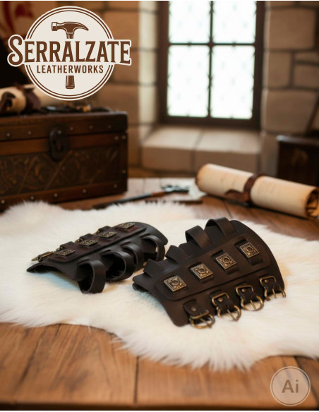 Bracelets vikings Aslaug en noir