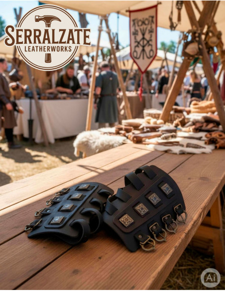 Bracelets vikings Aslaug en noir