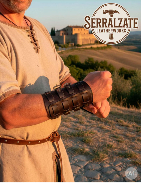 Bracelets vikings Gunnar en cuir...