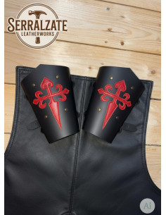 Bracelets templaires Croix de Santiago en noir 2