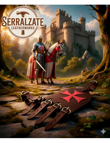 Tahalí croix templière pour épée à...