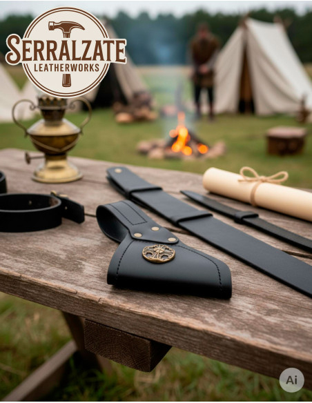 Tahalé médiéval en cuir pour...