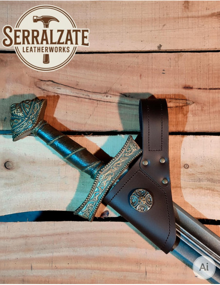 Tahalí médiéval en cuir pour...