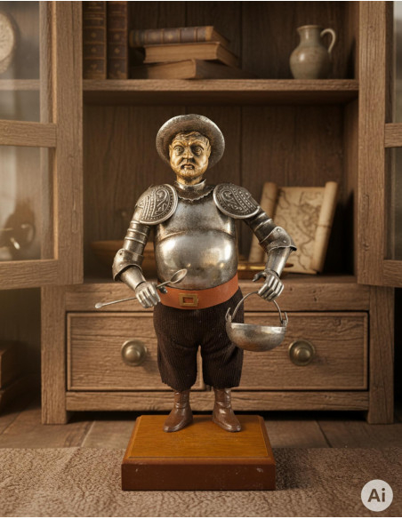 Figure Sancho Panza, rustique