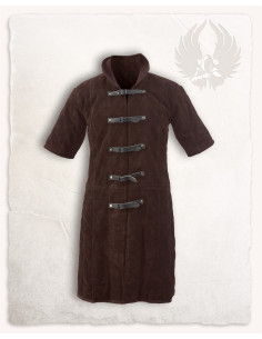 Gambison médiéval en daim modèle Leopold, couleur marron