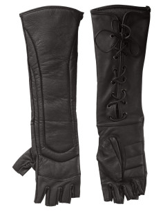 Gants médiévaux sans doigts en cuir modèle Gillian,...
