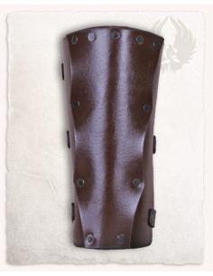 Bracelets médiévaux en cuir modèle Rasmus, couleur marron 2