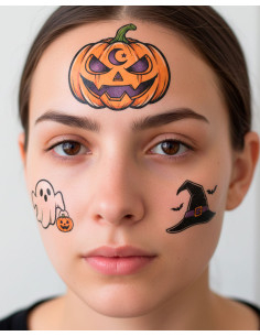 Tatouage temporaire thématique d'Halloween en couleur 2