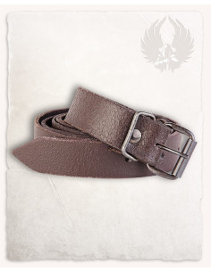 Ceinture médiévale fine en cuir modèle Doran, couleur marron
