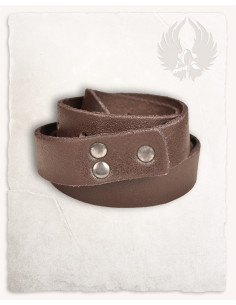Ceinture médiévale fine en cuir modèle Doran, couleur marron 2