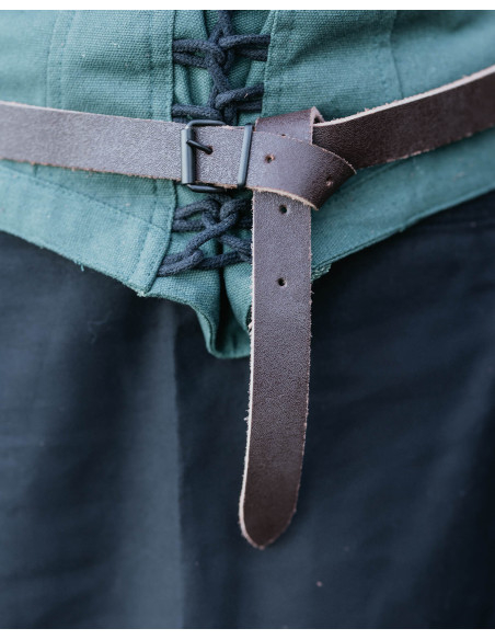 Ceinture médiévale fine en cuir...