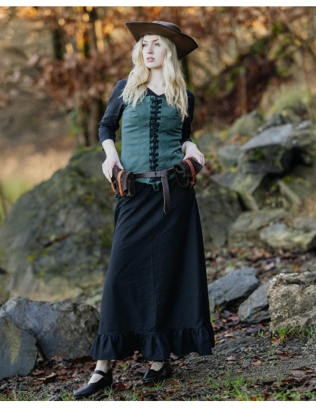 Ceinture médiévale fine en cuir...