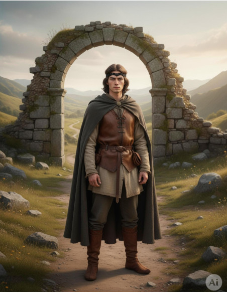 Diadème médiéval en cuir noir