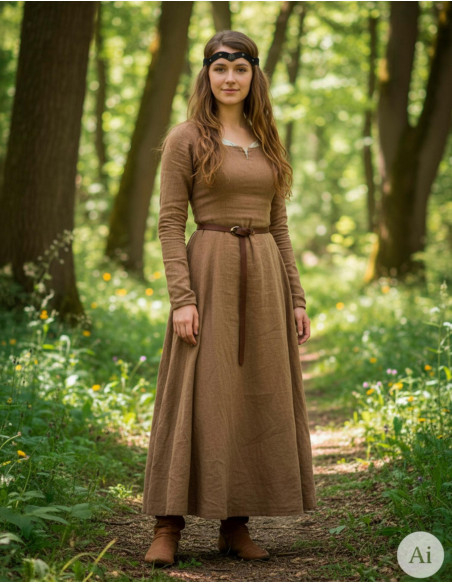 Diadème médiéval en cuir noir