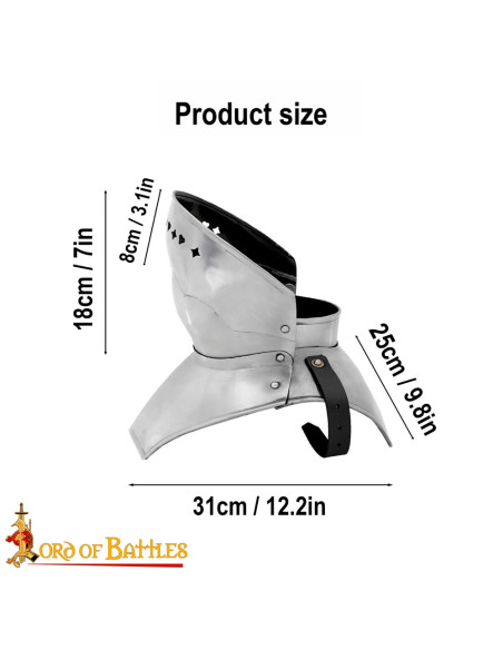 Gorgerin gothique avec masque pliant,...