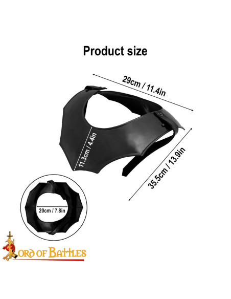 Gorgerin médiéval simple, finition...