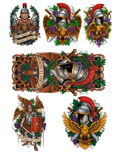 Tatouage temporaire Thématique des Romains, en couleur