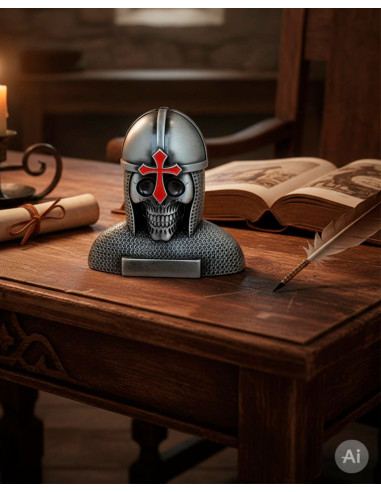 Support de bureau Casque templar Fantaisie, pour ouvre-lettres