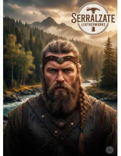 Diadème Viking-Celtic nœuds du vent en marron 2