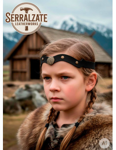 Diadème Viking-Celtic nœuds du vent en noir