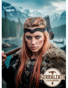 Diadème Viking-Celtic nœuds du vent en noir 2