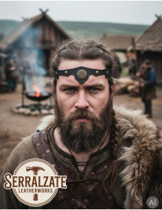 Diadème Viking-Celtic rafales de vent en noir