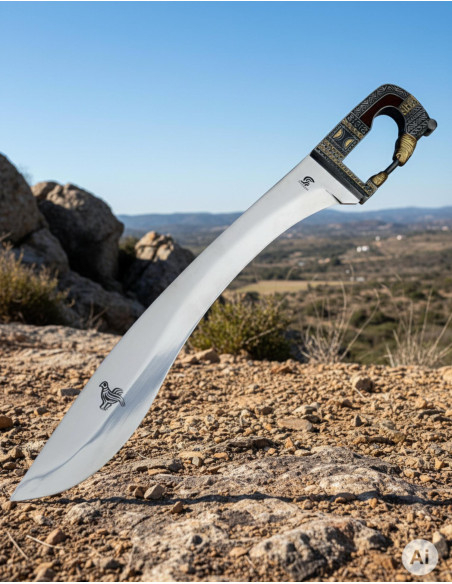 Falcata ibérique décorée, 64 cm.
