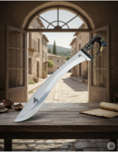 Falcata ibérique décorée, 64 cm.