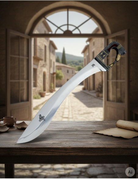 Falcata ibérique décorée, 64 cm.