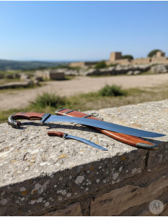 Falcata dragon avec un couteau et de la gaine 2