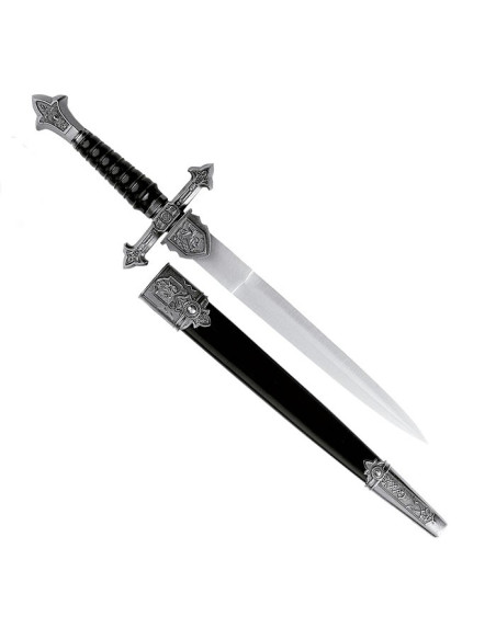 dague médiévale avec fourreau, 35 cm.