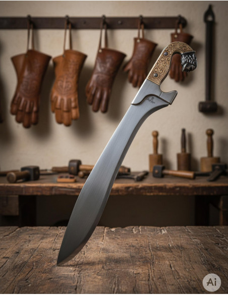 Falcata ibérique en argent