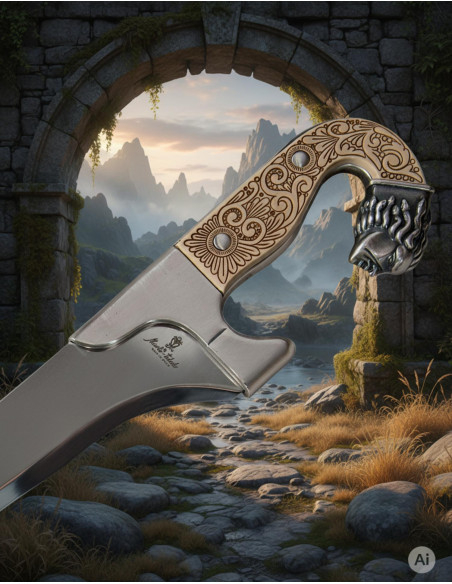 Falcata ibérique en argent