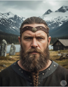 Tiare viking celtique nœuds vagues de la mer en marron 2