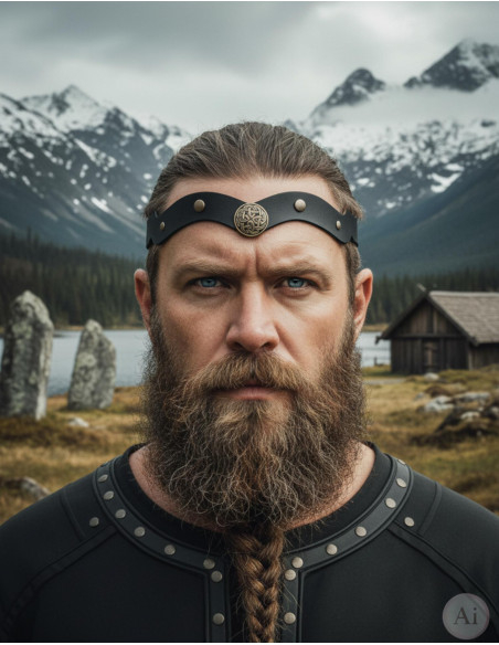 Diadème vikingnœuds celtiques vagues...