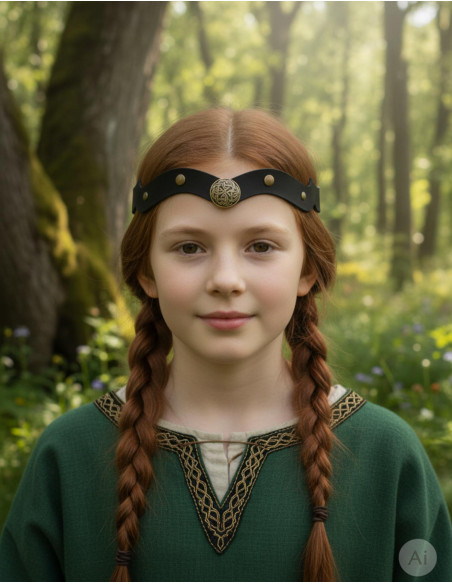 Diadème vikingnœuds celtiques vagues...